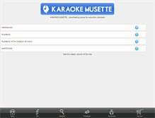 Tablet Screenshot of karaoke-musette.com